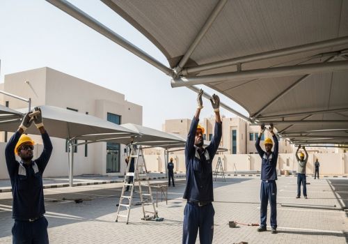 حداد مظلات شد انشائي الجبيل